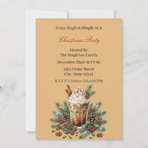 Invitación elegante para fiesta de Navidad