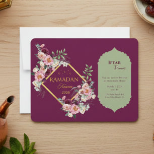 Invitación elegante para Iftar de Ramadán 2026