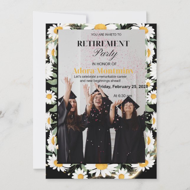 Invitación elegante para la celebración de graduac (Anverso)
