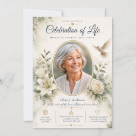 Invitación elegante para la celebración de la vida