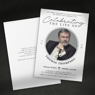 Invitación elegante para la celebración de la vida