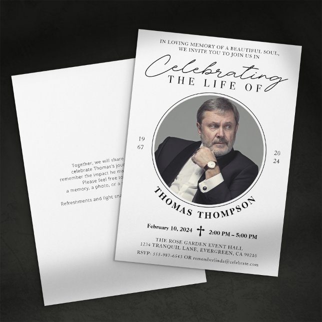 Invitación elegante para la celebración de la vida (Subido por el creador)