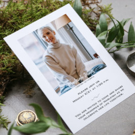 Invitación elegante para la celebración de la vida