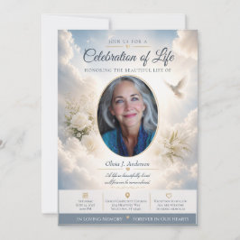 Invitación elegante para la celebración de la vida