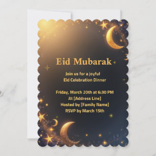 Invitación elegante para la celebración del Eid