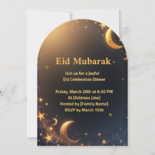 Invitación elegante para la celebración del Eid