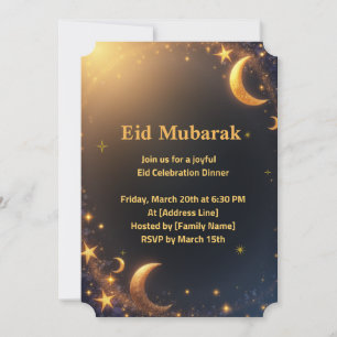 Invitación elegante para la celebración del Eid