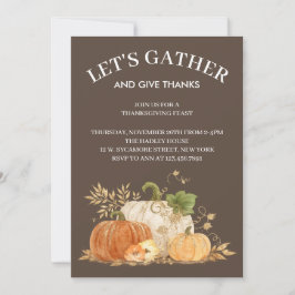 Invitación elegante para la cena de Acción de Grac