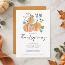 Invitación elegante para la cena de Acción de Grac