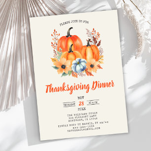 Invitación elegante para la cena de Acción de Grac