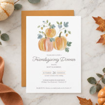 Invitación elegante para la cena de Friendsgiving