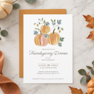 Invitación elegante para la cena de Friendsgiving 