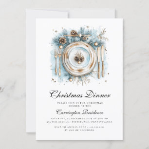 Invitación elegante para la cena de Navidad