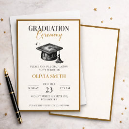 Invitación elegante para la ceremonia de graduació