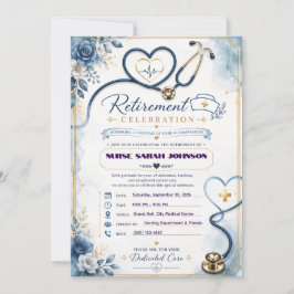 Invitación elegante para la fiesta de jubilación d