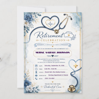 Invitación elegante para la fiesta de jubilación d