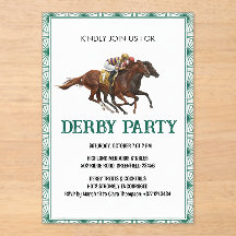 Invitación elegante para la fiesta del Derby de ca