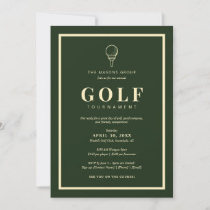 Invitación elegante para torneo de golf 