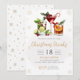 Invitación elegante para una fiesta de cócteles de