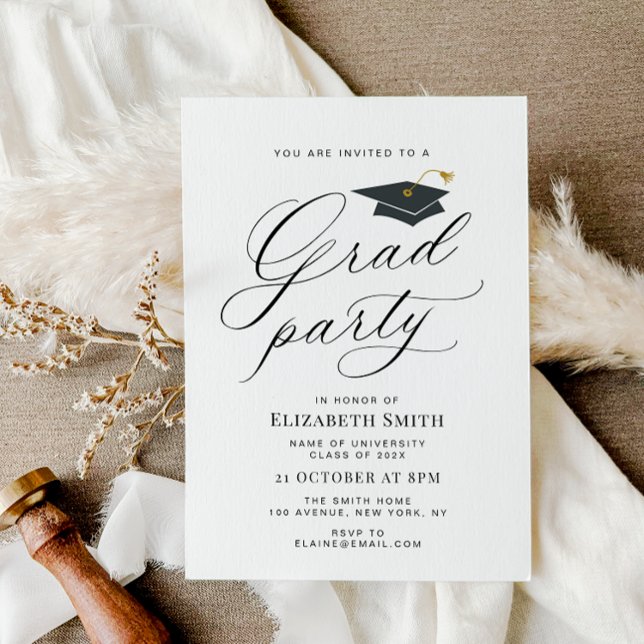 invitación elegante para una fiesta de graduación  (Subido por el creador)