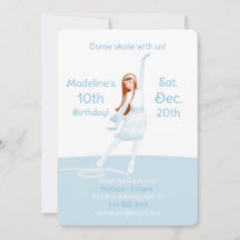Invitación elegante para una fiesta de patinaje so