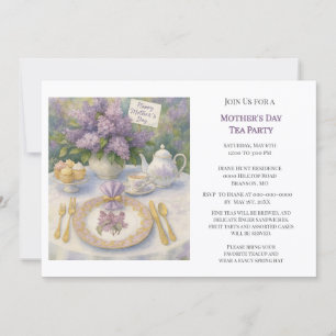 Invitación elegante para una fiesta de té del Día