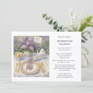 Invitación elegante para una fiesta de té del Día 