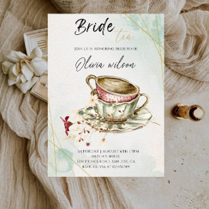 Invitación elegante para una fiesta de té por la t