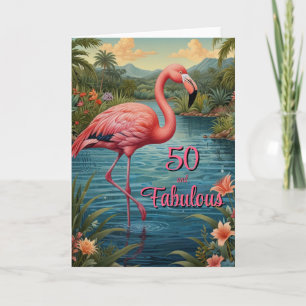 Invitación Elegante paraíso tropical flamingo rosa