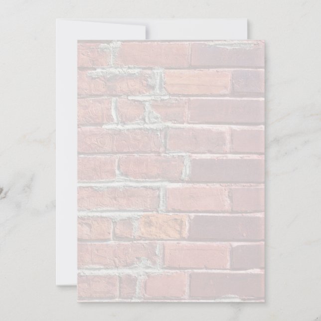 Invitación Elegante pared multicolor de ladrillo rojo (Anverso)