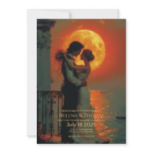 Elegante pareja iluminada por luna