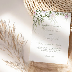 Invitación Elegante partido de bodas de follaje verde