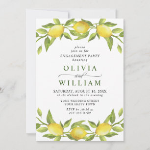 Invitación Elegante PARTIDO DE COMPROMISO de color de agua li