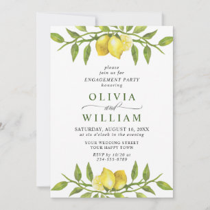 Invitación Elegante PARTIDO DE COMPROMISO de color de agua li
