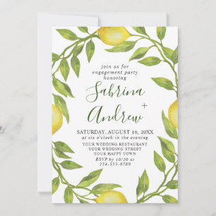 Invitación Elegante PARTIDO DE COMPROMISO de color de agua li