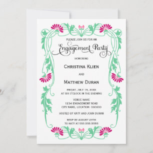 Invitación Elegante partido de compromiso de fotografía de Sw