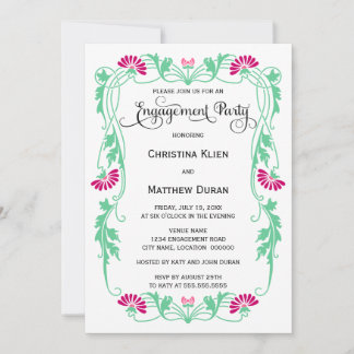 Invitación Elegante partido de compromiso de fotografía de Sw