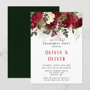 Invitación Elegante Partido de Compromiso de los Pueblos Rojo