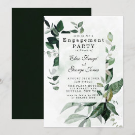 Invitación Elegante Partido de Compromiso Eucalyptus