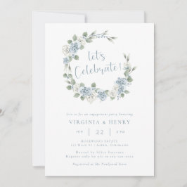 Invitación Elegante Partido de Compromiso Floral