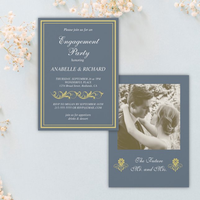 Invitación Elegante Partido de Compromiso Victoriano (Subido por el creador)