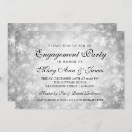 Invitación Elegante Partido de Compromiso Winter Wonderland S