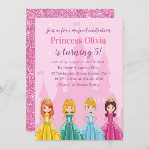 Invitación Elegante partido de cumpleaños de la princesa real