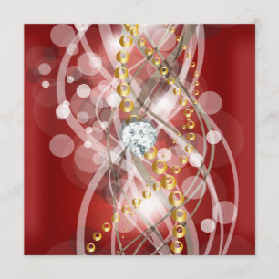 Invitación Elegante Partido de Cumpleaños del Oro Blanco y de