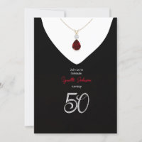 Elegante partido de cumpleaños número 50, collar r