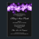 Invitación Elegante partido de cumpleaños número 80 Luces Pur<br><div class="desc">Elegante diseño de invitación de fiesta de cumpleaños 80 con sofisticadas luces moradas de bokeh,  nombre y fecha personalizados y texto adicional. Impresione a su familia y amigos con este elegante diseño. ¡personalizable total! Fácil de usar y fácil de personalizar.</div>