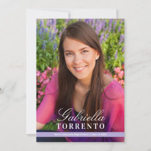 Invitación Elegante Partido de Graduación de Foto Personaliza