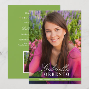 Invitación Elegante Partido de Graduación de Fotografía de Pe