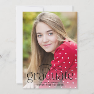 Invitación Elegante Partido de Graduación de Fotografía de Ti