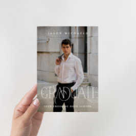 Invitación Elegante Partido de Graduación de Fotografía de Ti